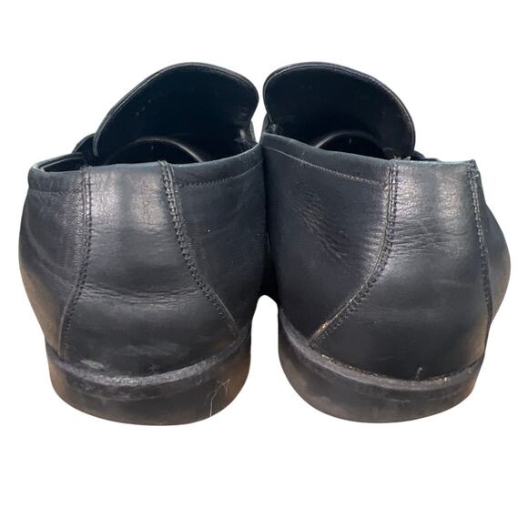 Vintage Gucci Men’s Florence Black Leather Slip On Loafers Size 8 D main image 9
